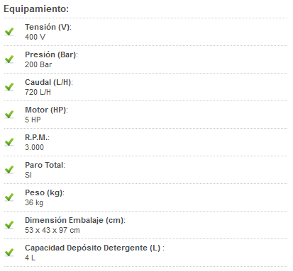 Caractersticas HC200 TTS 